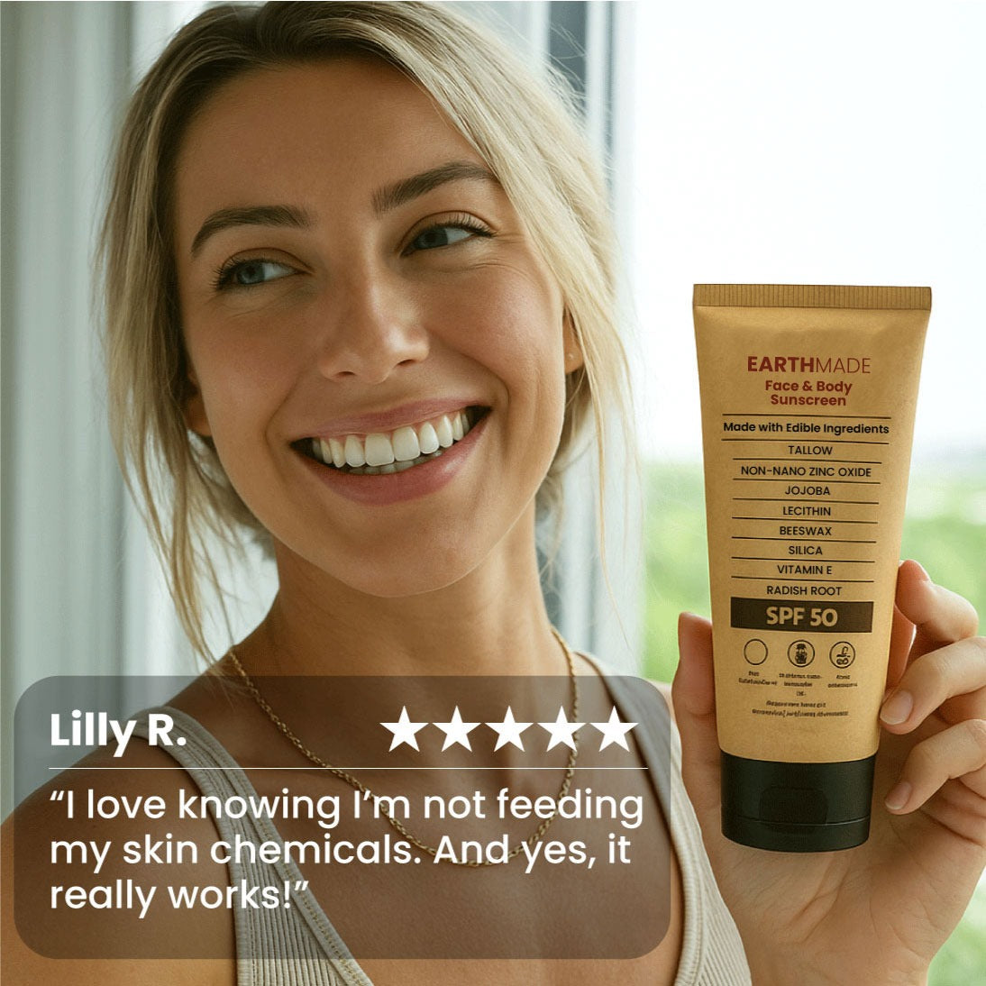 EarthMade™ Face and Body Sunscreen SPF 50